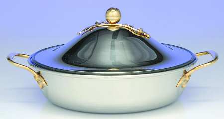 Apples & Twigs (Stainless, Hollowware, Gold Acct) 2 Quart Silverplate Casserole