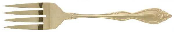 Old South-Gold (Gold Electroplate) Medium Solid Cold Meat Serving Fork