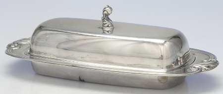 Scroll (Silverplate, Hollowware) 1/4 Pound Covered Butter & Liner