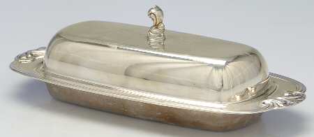 Scroll (Silverplate, Hollowware) 1/4 Pound Silverplate Butter Dish, No Liner