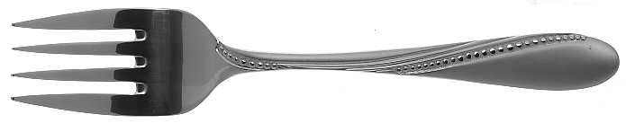 Satin Normandy (Stainless) Medium Solid Cold Meat Serving Fork