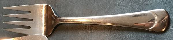 Arc (Stainless, Glossy Finish) Small Solid Cold Meat Serving Fork