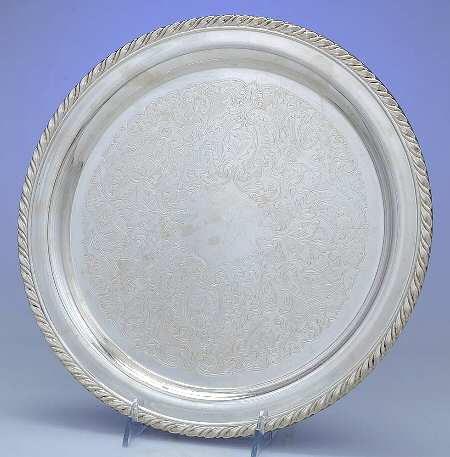 Silverplate Hollowware 12" Round Tray
