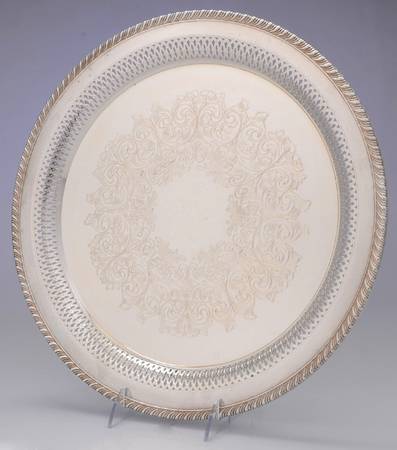 Silverplate Hollowware 14" Round Tray