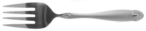 Brooch (Stainless) Medium Solid Cold Meat Serving Fork