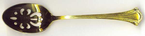 OHS316 (Gold Electroplate) Pierced Tablespoon (Serving Spoon)