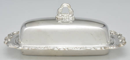 Bellfontaine (Silverplate, Hollowware) 1/4 Pound Covered Butter Dish