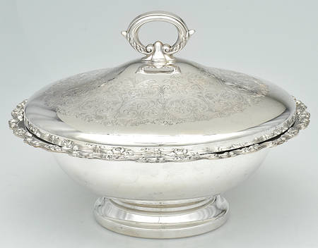 Bellfontaine (Silverplate, Hollowware) Plated Round Covered Casserole with Glass