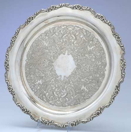 Bellfontaine (Silverplate, Hollowware) 15" Round Tray