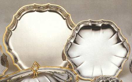 Golden Royal Chippendale (Stnl, GoldAccent, Hllwr) 13" Round Tray