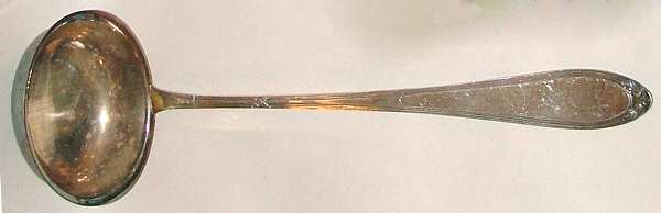 OKA5 (Silverplate) Solid Soup Ladle