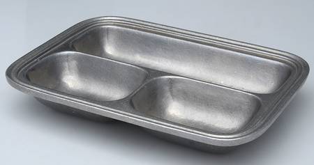 Pewtarex Pewter Hollowware Small 3-Part Platter