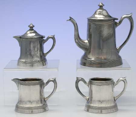 917 (Silverplate, Hollowware) 4 Piece Tea Set (TP, CR, SUO, PITHM)