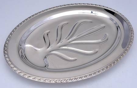 Arcadia (Silverplate, Hollowware) 16" 4 Toed Meat Platter with Well