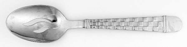 Checkers (Stainless, Glossy) Pierced Tablespoon (Serving Spoon)