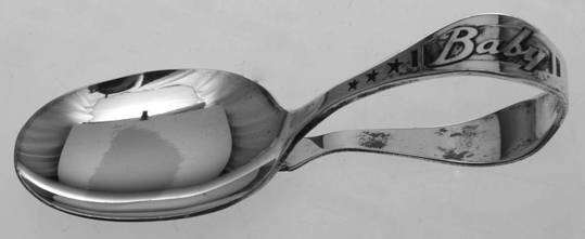 OHS352 (Silverplate) Curved Handle Baby Spoon