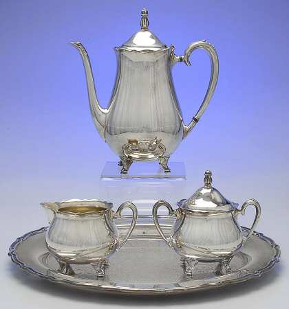 Colonial Suite (Slvp, Hollowware) 4 Pc Coffee Set (PCP,PSU,PCR,RT15)