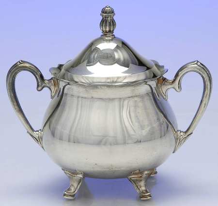 Colonial Suite (Slvp, Hollowware) Sugar Bowl & Lid