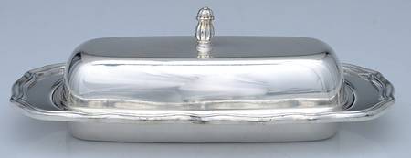 Colonial Suite (Slvp, Hollowware) 1/4 Pound Silverplate Butter Dish, No Liner
