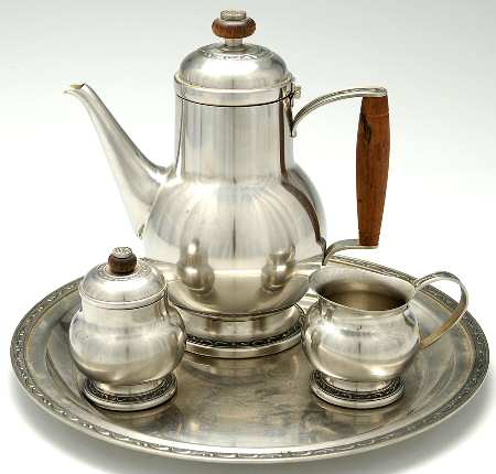 OHS362 (Stainless, Hollowware) 4 Piece Coffee Set (CP, CR, SU, HRT)