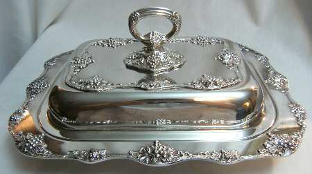 Grape (Silverplate, Hollowware) Double Vegetable Bowl
