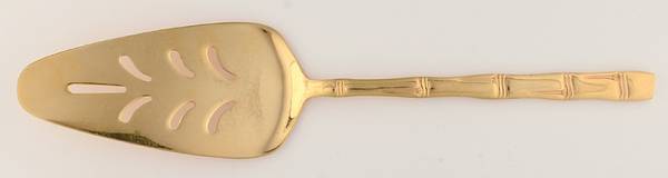 Shantung Gold (Gold Electroplate) Pierced All Stainless Pie Server