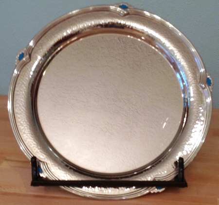 Tesoro-Turquoise (Stainless, Hollowware) 12" Round Tray