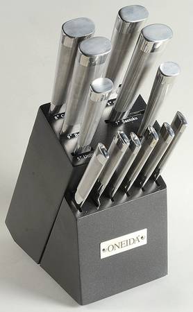 Performance Collection (Stainless) (13 Pc) Cutlery Set (Includes Lacquer Knife Block)