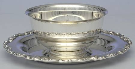 Bellfontaine (Silverplate, Hollowware) Plated Gravy Boat with Attached Underplate