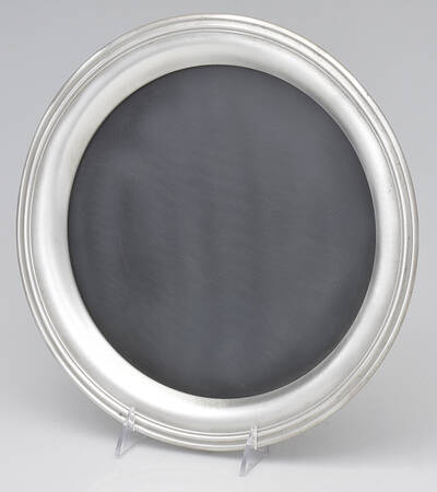 OHS395 (Pewter, Hollowware) Round Tray with Lucite Center