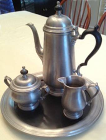 OHS395 (Pewter, Hollowware) 4 Pc Coffee Set (CPBH, CR, SU, RTLC)