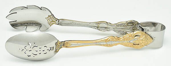 Golden Michelangelo (Stainless) Ice Serving Tongs Large HC