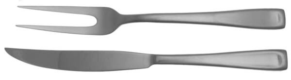 Satin Moda (Stainless) Large 2-Piece Roast Carving Set, Solid Piece