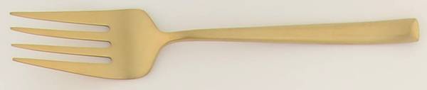 Pearce Lux (Gold Electroplate) Small Solid Cold Meat Serving Fork
