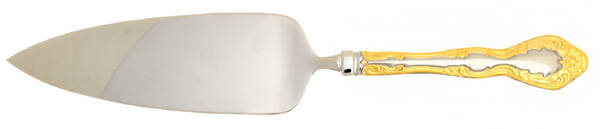 Golden Mandolina (Gold Accent) Pie Server with Serrated Stainless Blade HC