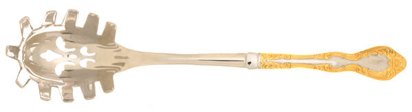 Golden Mandolina (Gold Accent) Pasta Server with Stainless Bowl HC