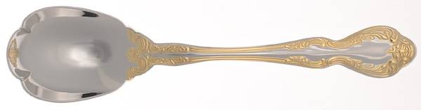 Golden Mandolina (Gold Accent) Sugar Shell Spoon