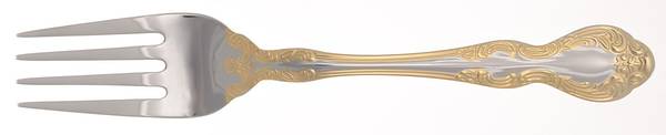 Golden Mandolina (Gold Accent) Individual Salad Fork