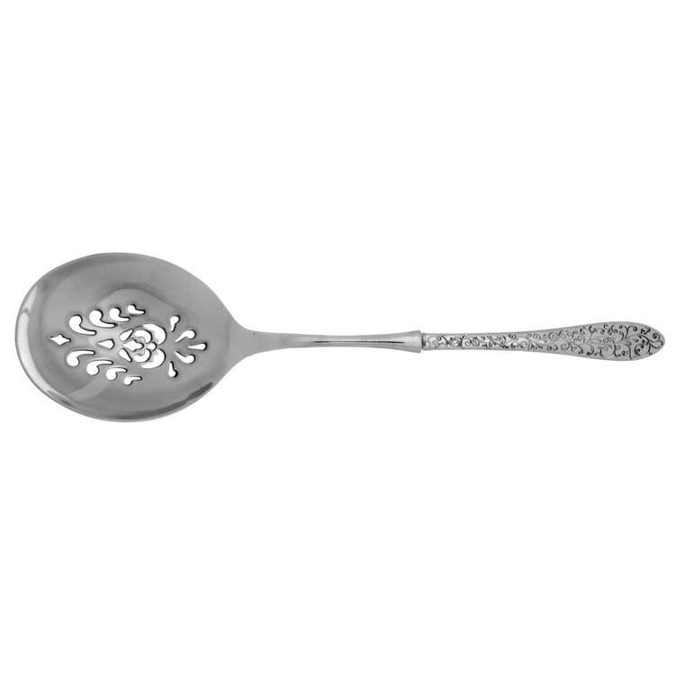Ivy Flourish (Stainless) Casserole Spoon with Pierced Stainless Bowl HC