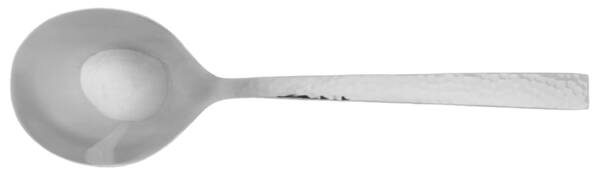 Chef's Table Hammered (Stainless) Round Bowl Soup Spoon (Bouillon)