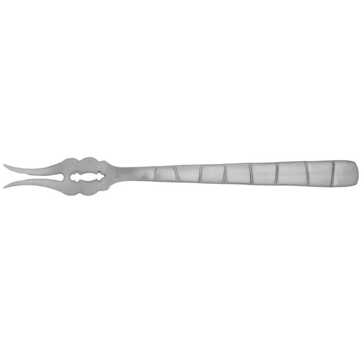 Logan Square Satin (Stainless) Butter Pick with Two Tines and Pierced Bowl HC