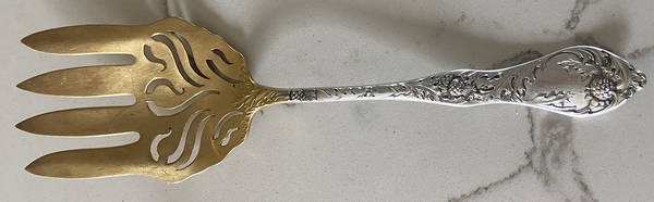 Pond Lily (Sterling, 1900) Solid Salad Serving Fork