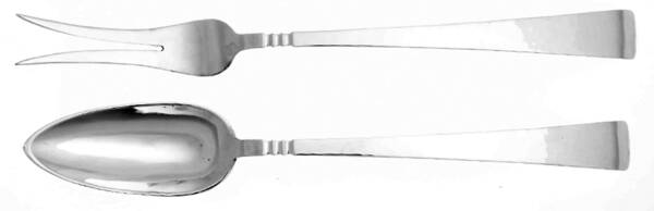 Capri (Sterling, 1930) Serving Solid, 2-Piece Chop Set by Porter Blanchard