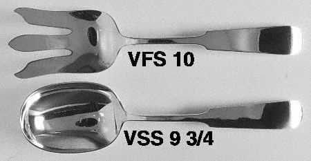 Fiddle (Sterling, 1800) Solid 2-Piece Vegetable Serving Set