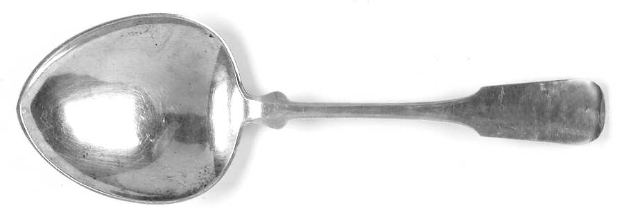 Fiddle (Sterling, 1800) Solid Oversize Vegetable Serving Spoon