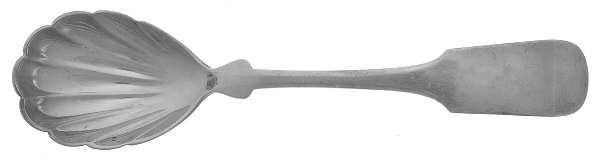 Fiddle (Sterling, 1800) Sugar Shell Spoon