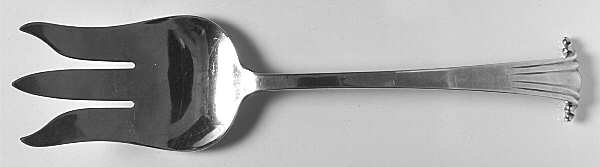 Georgian Scroll (Sterling, 1900) Solid Oversize Vegetable Serving Fork