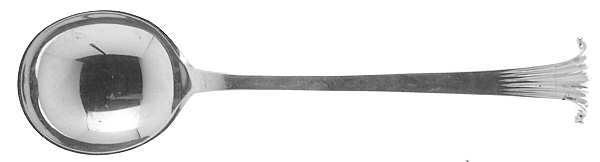 Georgian Scroll (Sterling, 1900) Round Bowl Soup Spoon (Cream Soup)