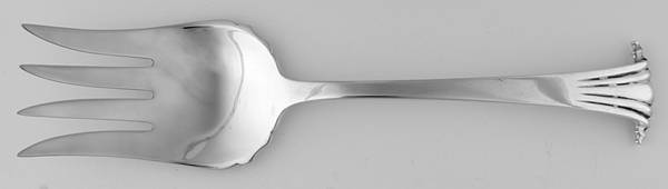 Georgian Scroll (Sterling, 1900) Solid Salad Serving Fork