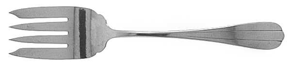 Lotus (Sterling, 1920) Small Solid Cold Meat Serving Fork